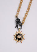Beatrice Black Spinel Gold Mini Lock